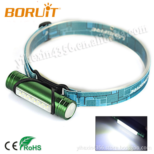 6LED Mini Headlight USB Rechargeable Headlamp 400 Lumen Head Torch